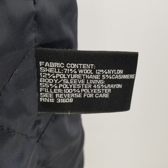 Jos. A. Bank Full Zip Wool Cashmere Blue Bomber Lined Jacket Men's Medium - Picture 12 of 13